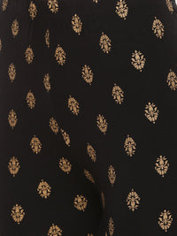 De Moza- Ladies Printed Ankle Length Leggings Black - De Moza (1665241415743)