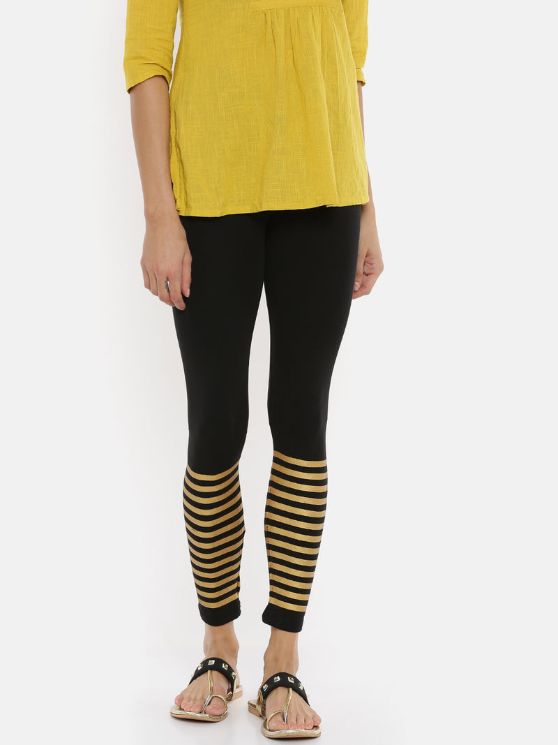 De Moza Ladies Printed Black Leggings - De Moza (1733541462079)