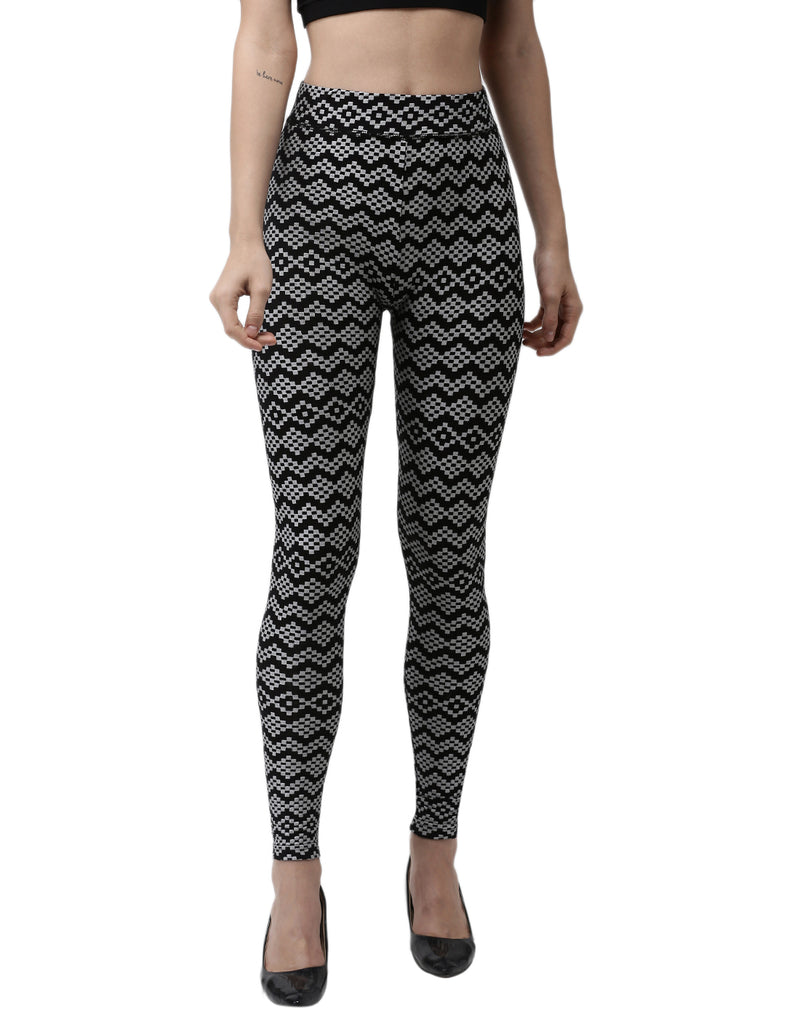 De Moza Ladies Printed Leggings Black - De Moza (1971244597311)