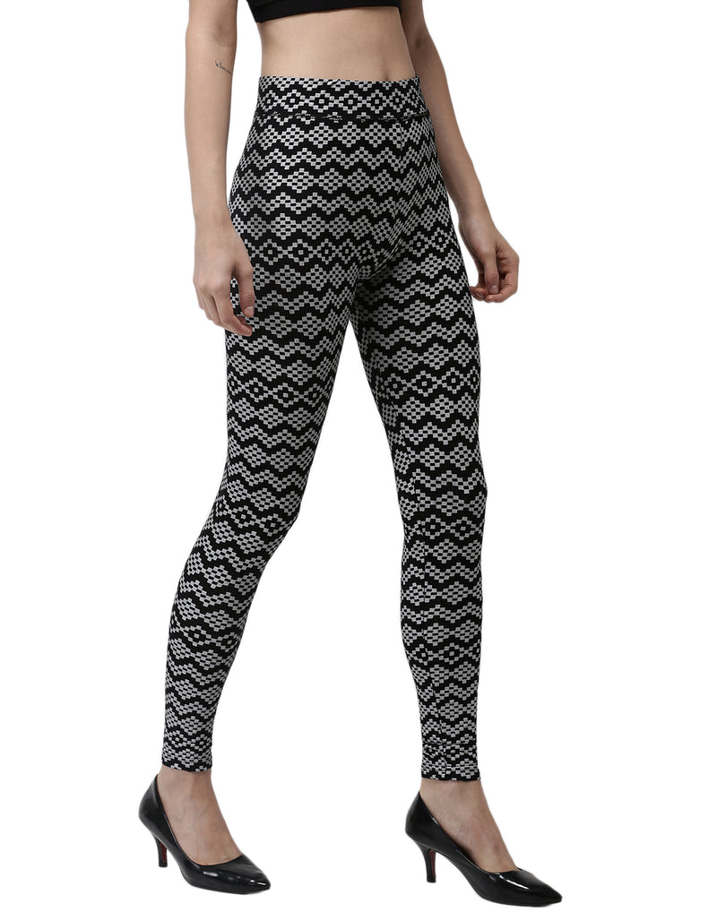 De Moza Ladies Printed Leggings Black - De Moza (1971244597311)