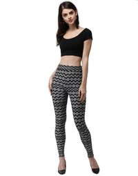 De Moza Ladies Printed Leggings Black - De Moza (1971244597311)