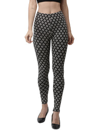 De Moza Ladies Printed Leggings Black - De Moza (1971253411903)