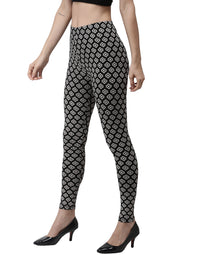 De Moza Ladies Printed Leggings Black - De Moza (1971253411903)