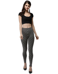 De Moza Ladies Printed Leggings Black - De Moza (1971253411903)