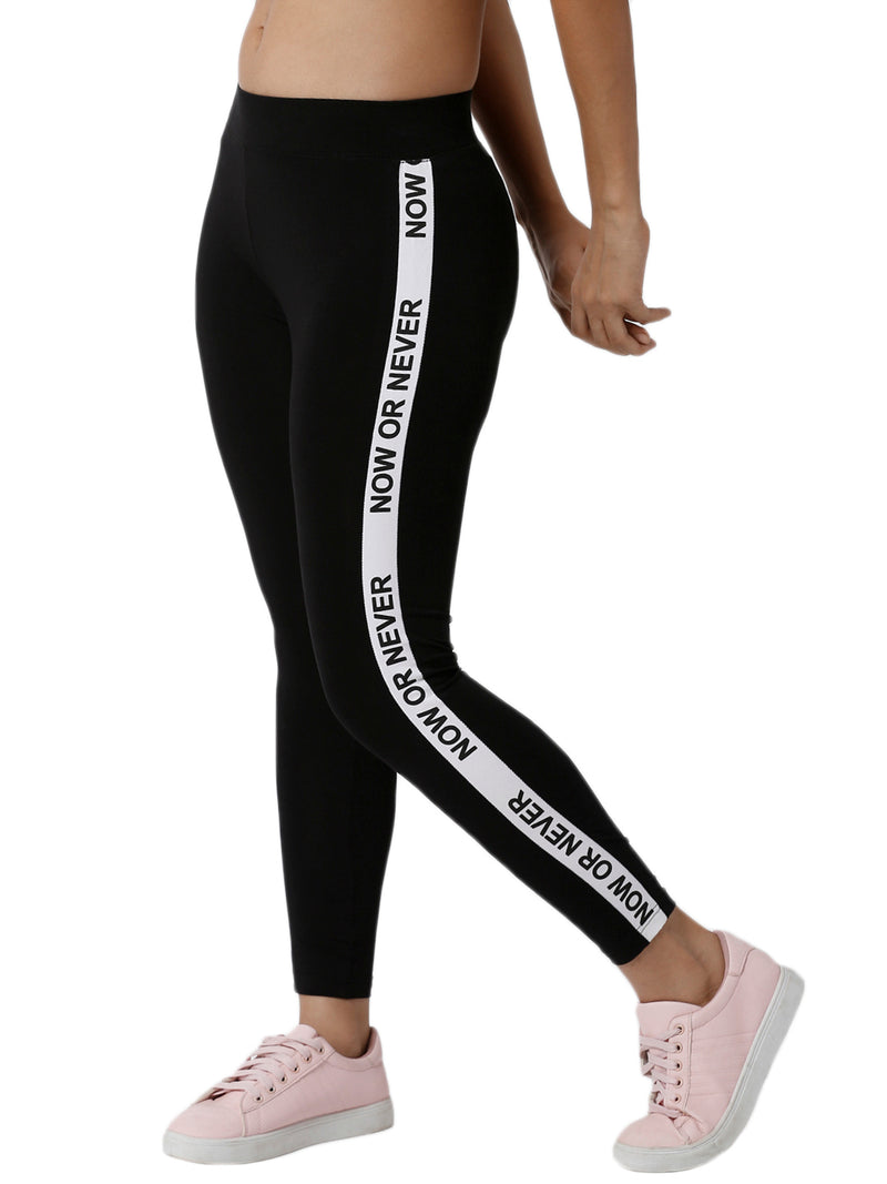 De Moza Ladies Printed Black Active Wear - De Moza (1790080155711)