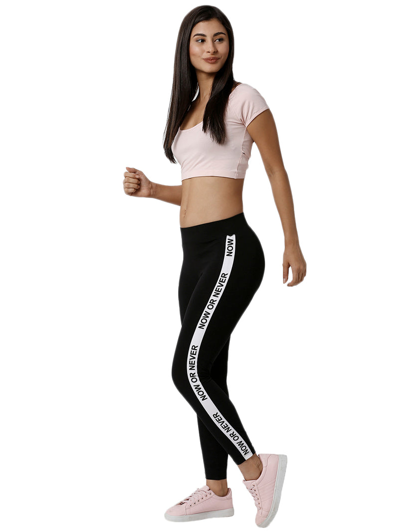 De Moza Ladies Printed Black Active Wear - De Moza (1790080155711)