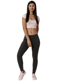 De Moza Ladies Printed Anthra Melange Active Wear - De Moza (1790090575935)
