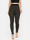 De Moza Women Printed Ankle Length Leggings Viscose Black - De Moza (4712828993599)