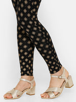 De Moza Women Printed Ankle Length Leggings Viscose Black - De Moza (4712828993599)