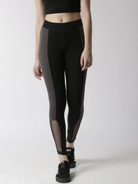 De Moza Women's Active wear Mesh Leggings Black - De Moza (4470436069439)