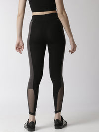 De Moza Women's Active wear Mesh Leggings Black - De Moza (4470436069439)