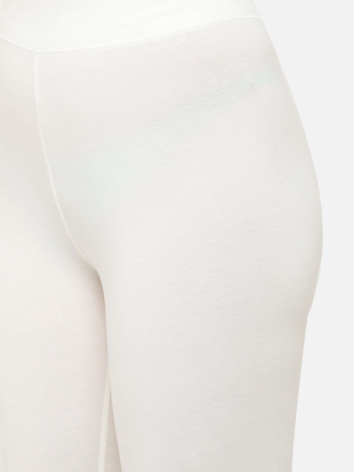 De Moza Women's Ankle Length Leggings  Cotton Offwhite - De Moza (4885586870335)