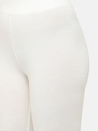 De Moza Women's Ankle Length Leggings  Cotton Offwhite - De Moza (4885586870335)
