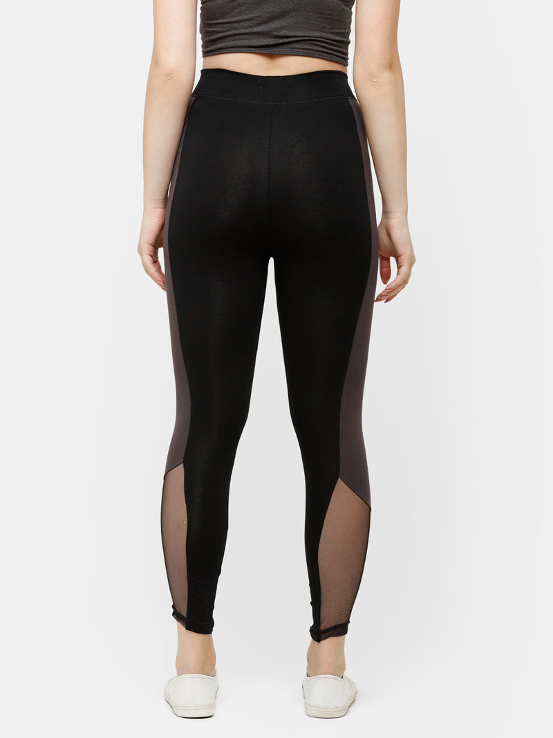 De Moza Women's Ankle Length Leggings Solid Cotton Black - De Moza (4885588901951)