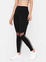 De Moza Women Sporty Ankle Length Leggings Solid Cotton Black - De Moza (4712829059135)