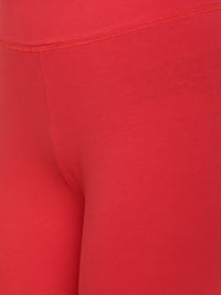 De Moza- Ladies Printed Ankle Length Leggings Red - De Moza (1602581725247)