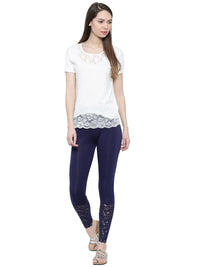 De Moza Ladies Ankle Length Leggings Navy Blue - De Moza (9988944846)