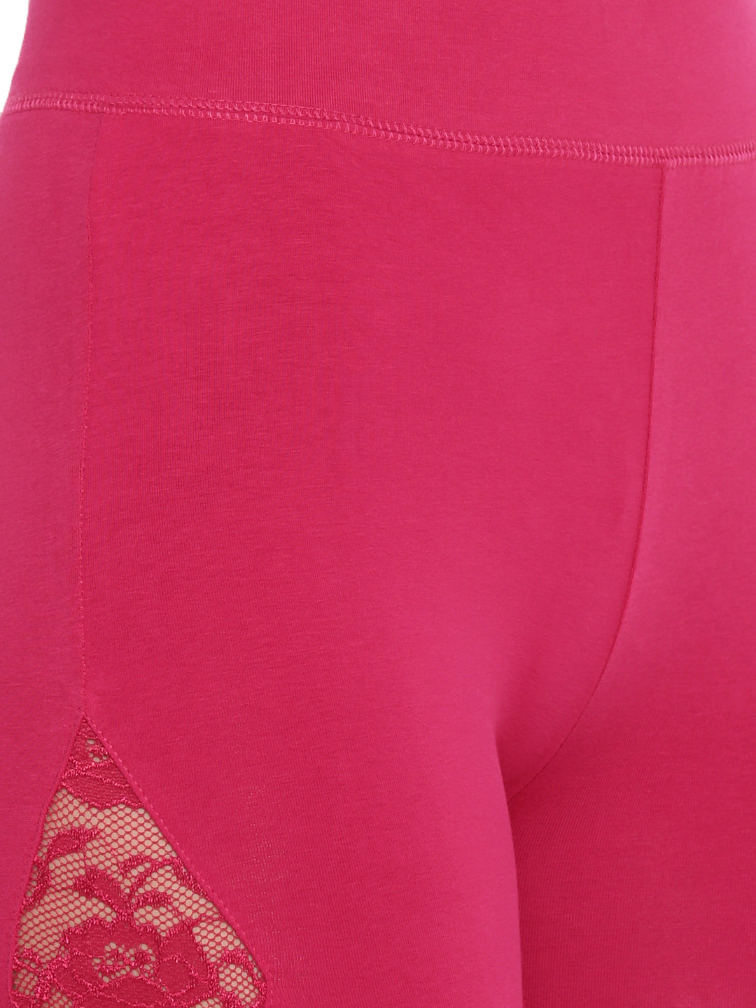 De Moza Ladies Printed Ankle Length Leggings Fuchsia - De Moza (1596307931199)