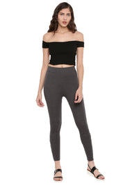 De Moza- Ladies Anthra Melange Mesh Leggings - De Moza (1603132489791)