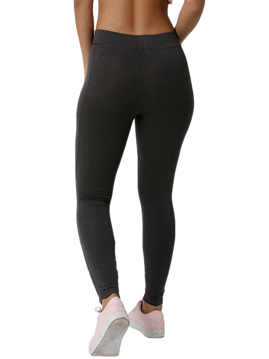 De Moza Ladies Mesh Anthra Melange Phone Pocket Active Wear - De Moza (1790107582527)