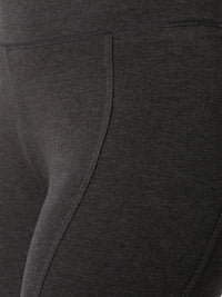 De Moza Ladies Mesh Anthra Melange Phone Pocket Active Wear - De Moza (1790107582527)