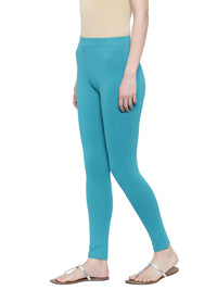 De Moza Ladies Yoga Legging Teal Melange - De Moza (11189437710)