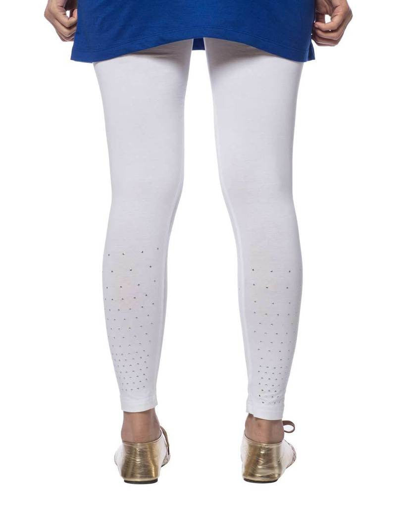 De Moza-Ladies Ankle Length Leggings White - De Moza (7713498243)