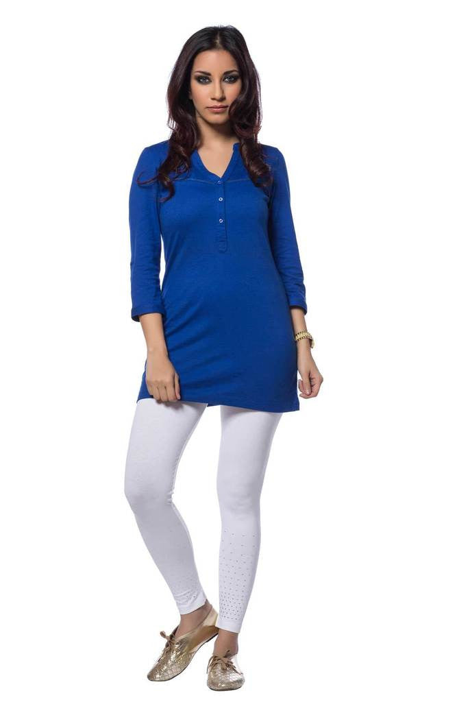 De Moza-Ladies Ankle Length Leggings White - De Moza (7713498243)