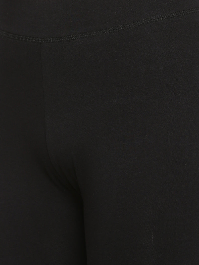 De Moza- Ladies Printed Ankle Length Leggings Black - De Moza (1603241410623)
