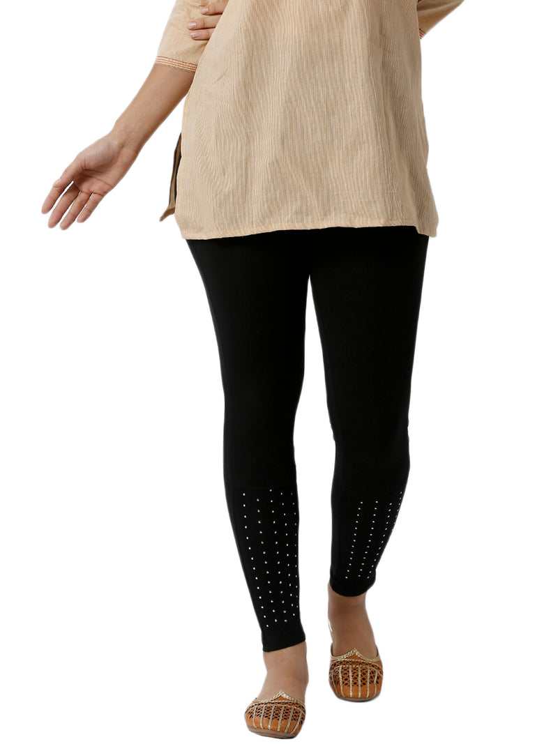 De Moza Ladies Stud Black Active Wear - De Moza (1790114267199)