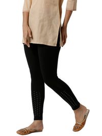 De Moza Ladies Stud Black Active Wear - De Moza (1790114267199)