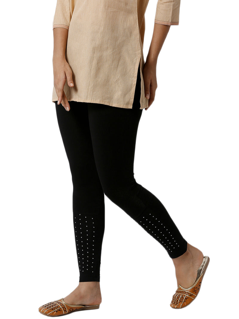 De Moza Ladies Stud Black Active Wear - De Moza (1790114267199)