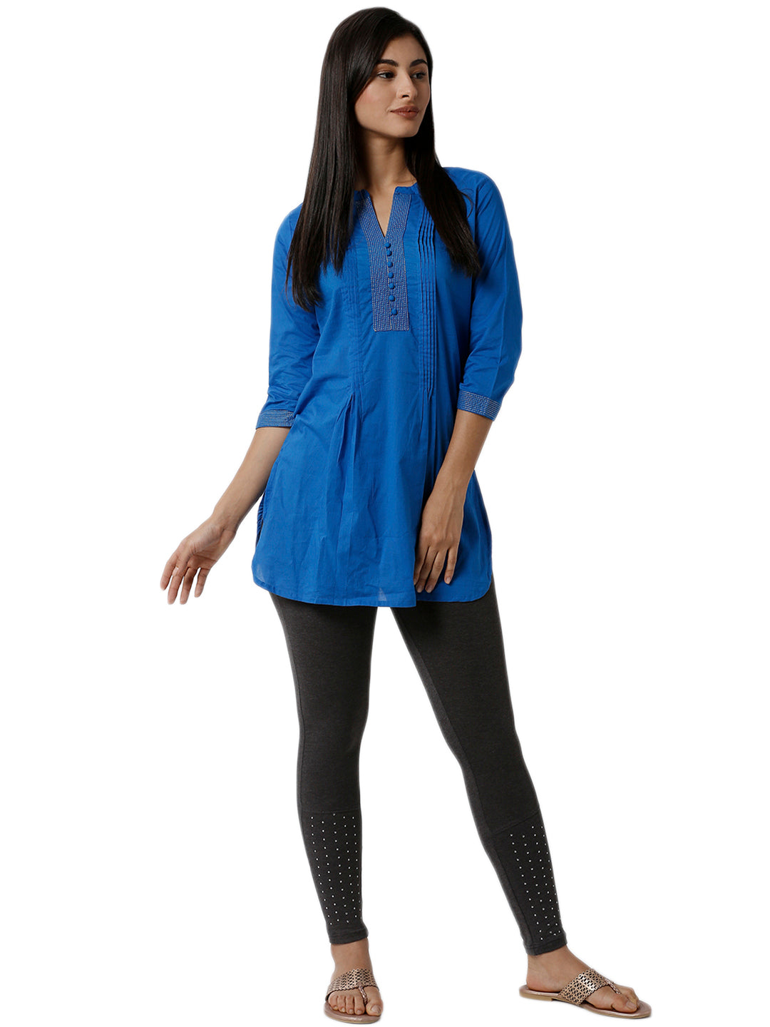 De Moza Ladies Stud Anthra Melange Active Wear - De Moza (1790126161983)