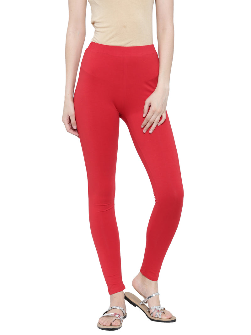 De Moza- Ladies Yoga Leggings Red - De Moza (1497547145279)