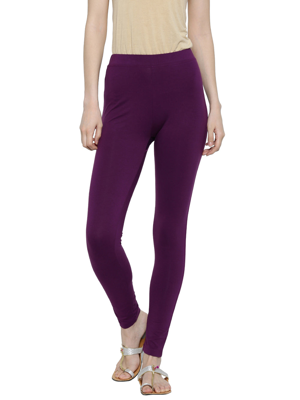 Ladies Yoga Leggings Dark Purple