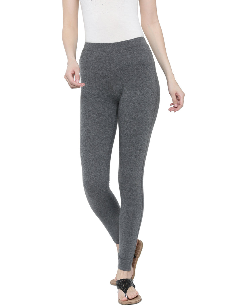 De Moza-Ladies Yoga Leggings Anthra Melange - De Moza (1497930235967)