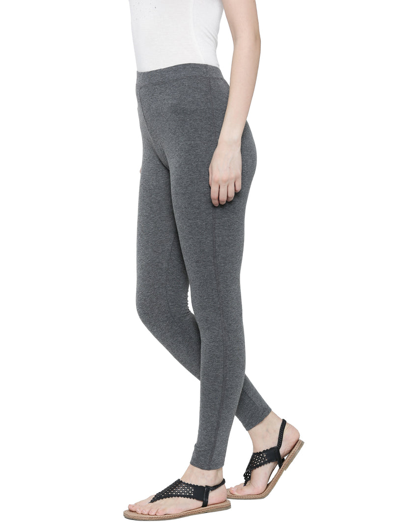 De Moza-Ladies Yoga Leggings Anthra Melange - De Moza (1497930235967)