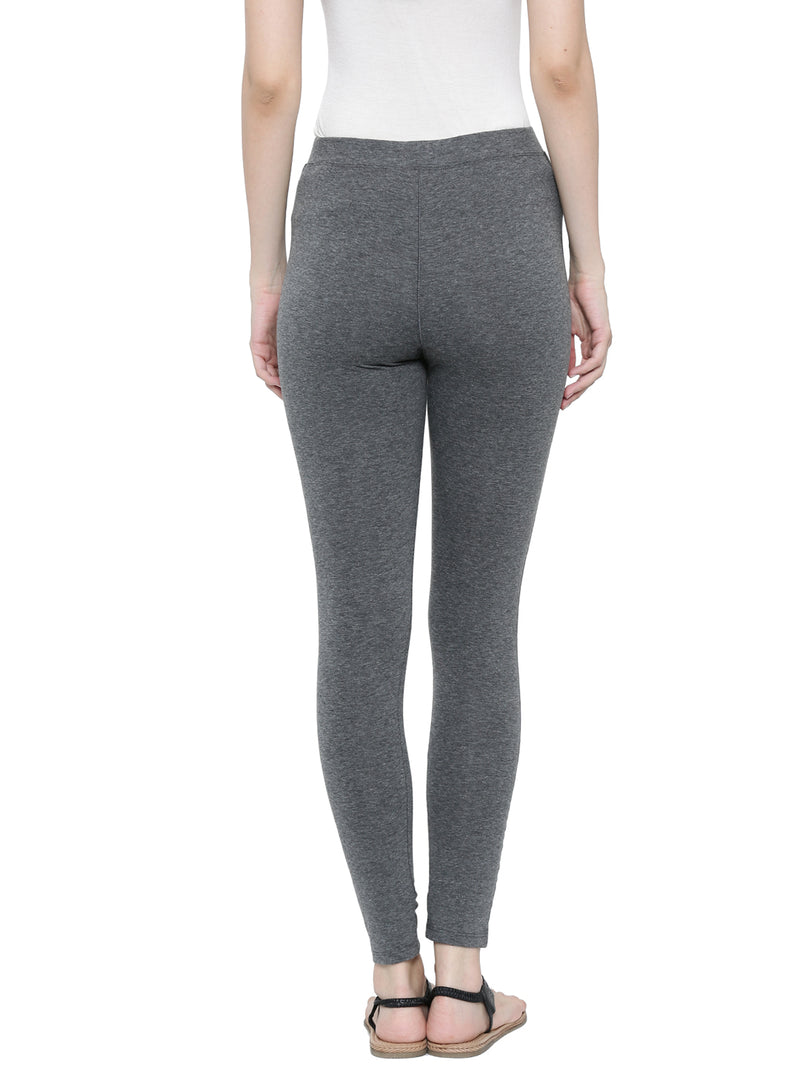 De Moza-Ladies Yoga Leggings Anthra Melange - De Moza (1497930235967)