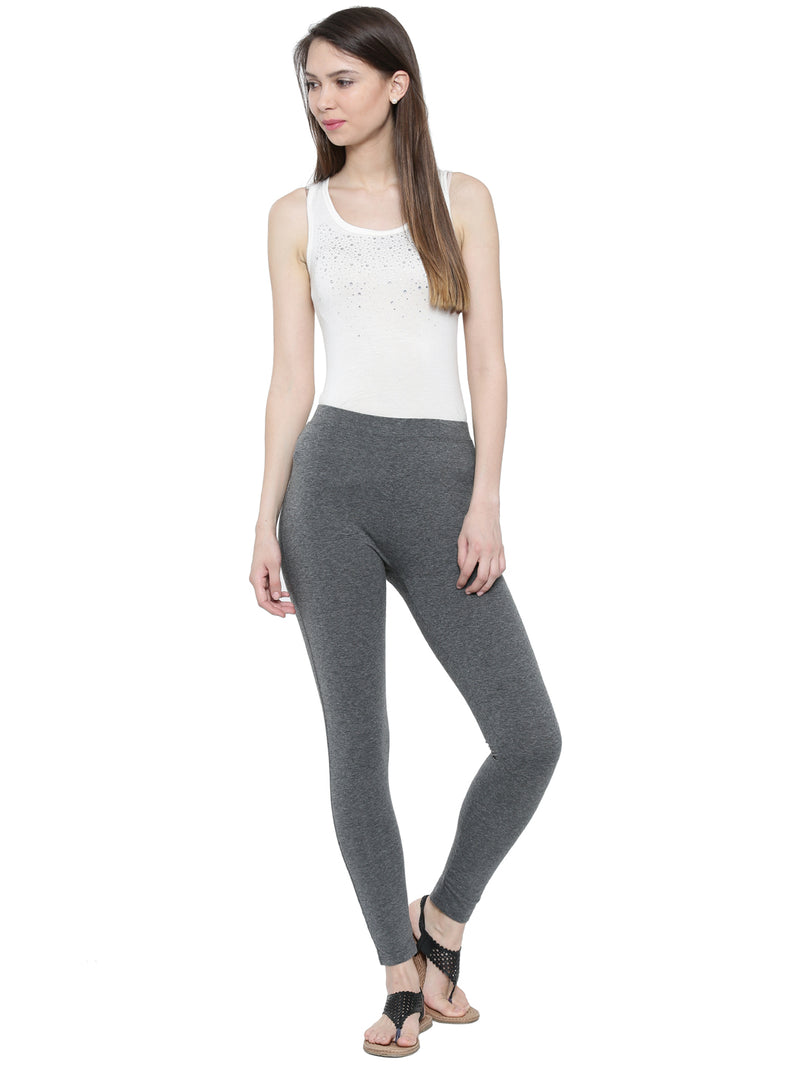 De Moza-Ladies Yoga Leggings Anthra Melange - De Moza (1497930235967)