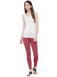 De Moza- Ladies Yoga Leggings Maroon Melange - De Moza (1497942818879)