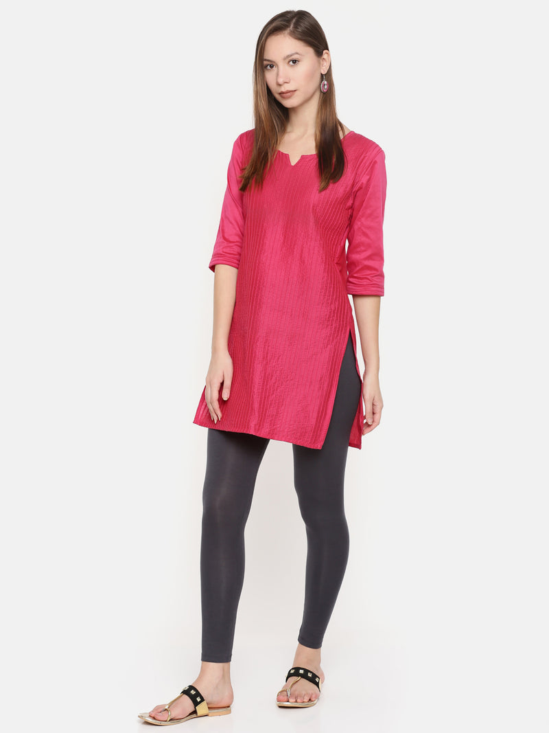 De Moza Ladies Ankle Length Leggings Modal Dark Grey - De Moza (6564026187839)