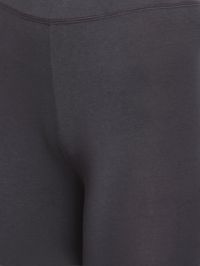 De Moza Ladies Ankle Length Leggings Modal Dark Grey - De Moza (6564026187839)
