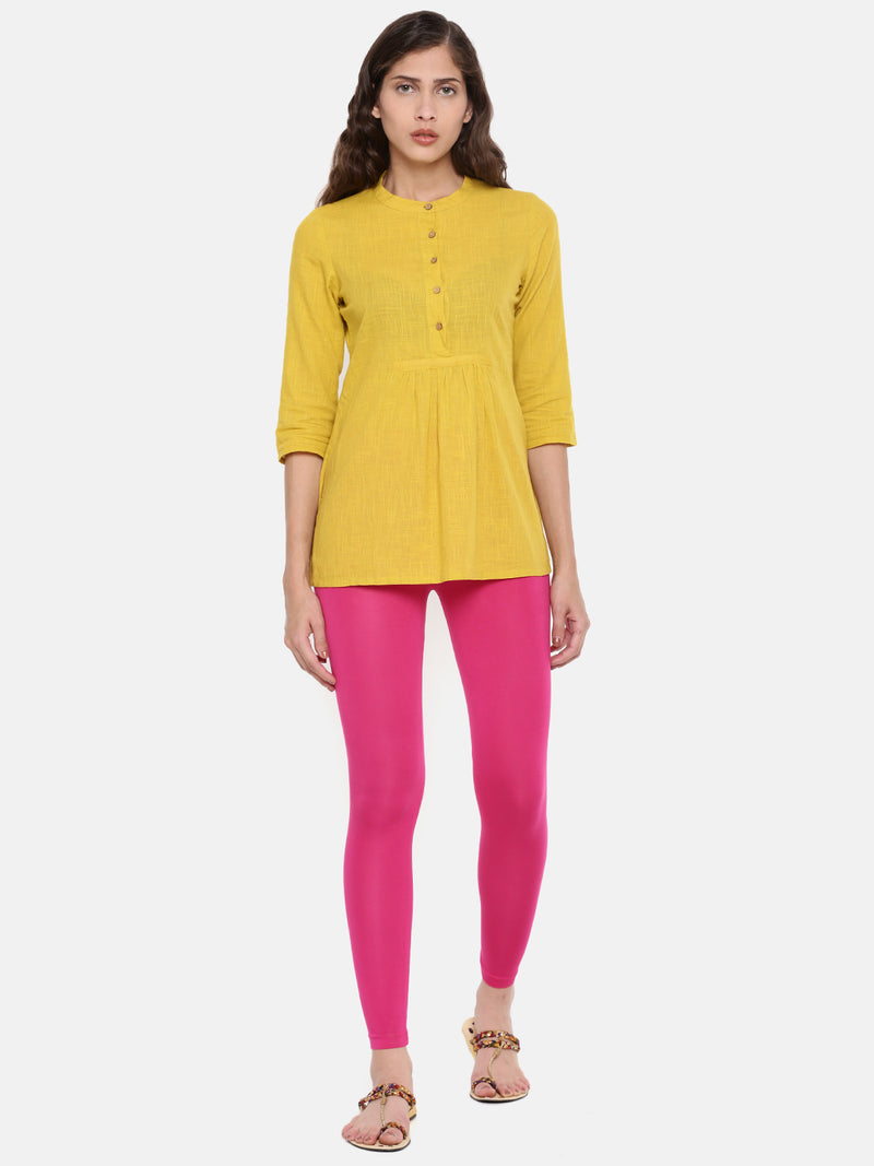 De Moza Ladies Ankle Length Leggings Modal Fuchsia - De Moza (6564028416063)