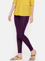 De Moza Ladies Ankle Length Leggings Modal Purple - De Moza (6564025729087)