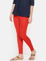 De Moza Ladies Ankle Length Leggings Modal Rust Orange - De Moza (6564025335871)
