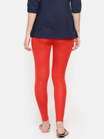 De Moza Ladies Ankle Length Leggings Modal Rust Orange - De Moza (6564025335871)