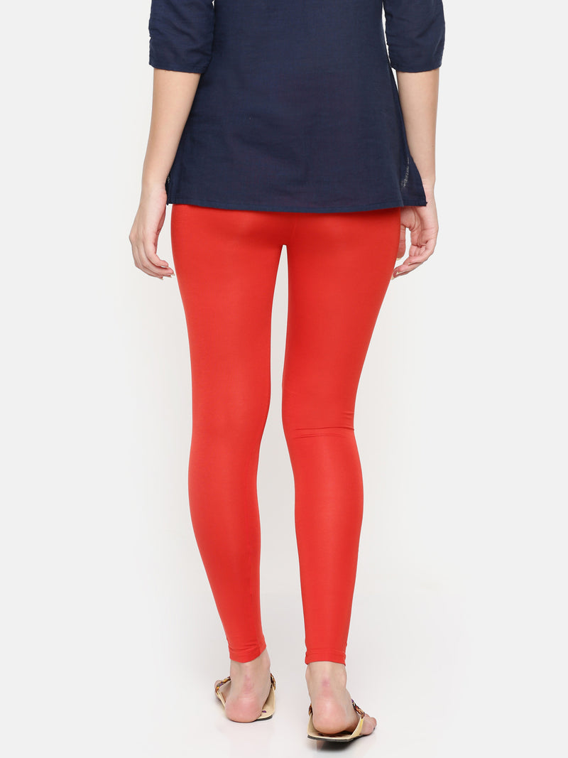 De Moza Ladies Ankle Length Leggings Modal Rust Orange - De Moza (6564025335871)