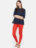 De Moza Ladies Ankle Length Leggings Modal Rust Orange - De Moza (6564025335871)