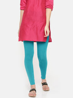 De Moza Ladies Ankle Length Leggings Modal Teal - De Moza (6564026253375)
