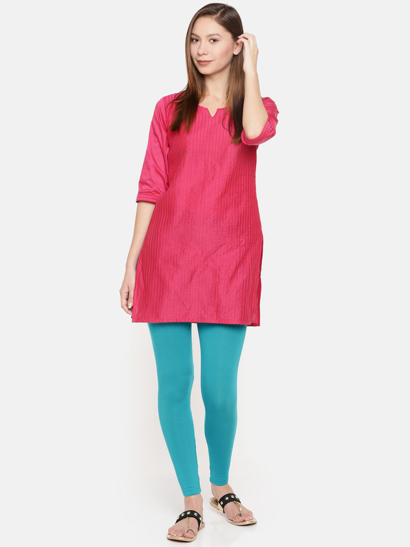 De Moza Ladies Ankle Length Leggings Modal Teal - De Moza (6564026253375)